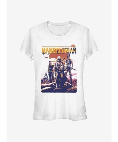 Star Wars Mandalorian Girls Lightweight T-Shirt - White