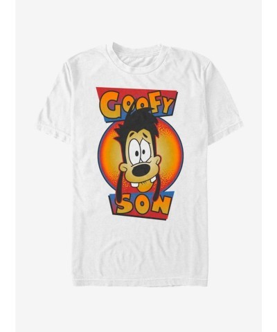 Disney Goofy Movie Max Son Lightweight T-Shirt - White Men's