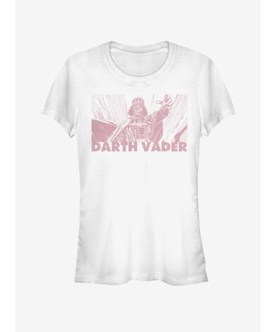 Darth Vader White One-Tone T-Shirt for Girls