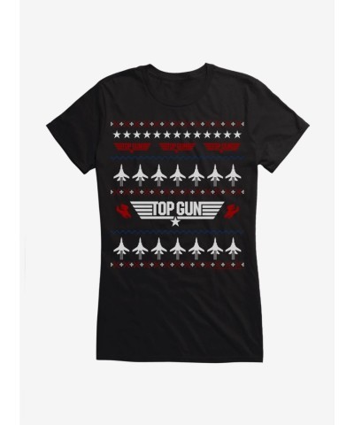 Top Gun Inspired Girls Ugly Christmas Sweater Jets T-Shirt