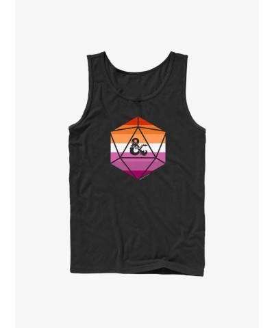 Dungeons & Dragons Lesbian Pride Dice Tank Top - Black Men's Size
