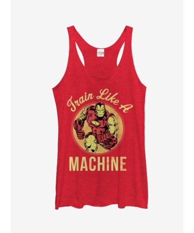 Marvel Girls Iron Man Racerback Tank Top - Heather Red