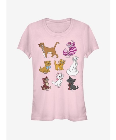 Disney Cats Grid T-Shirt for Girls