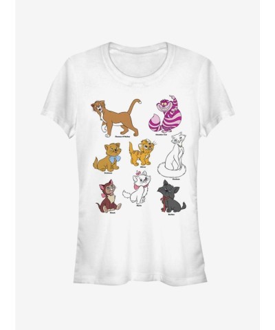 Disney Cats Grid T-Shirt for Girls