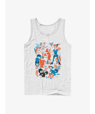 Disney Peter Pan Lost Boys Men's Cotton Tank Top - White