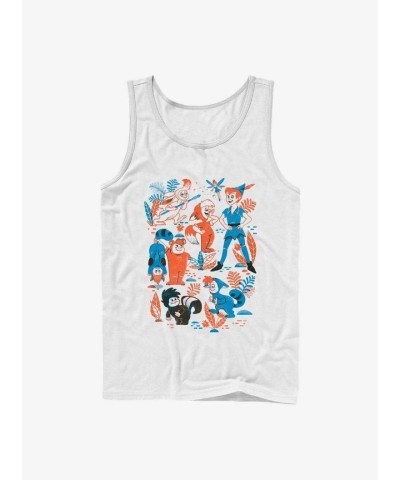 Disney Peter Pan Lost Boys Men's Cotton Tank Top - White