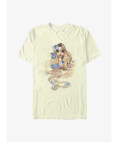 Whimsical Disney Tangled Rapunzel T-Shirt - Lightweight Men's White