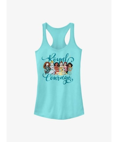 Disney Princess Royal Courage Junior Girls Blue Tank Top
