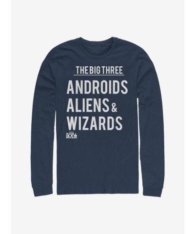 Marvel's The Falcon & Winter Soldier Big 3 Men's Long Sleeve T-Shirt - Blue
