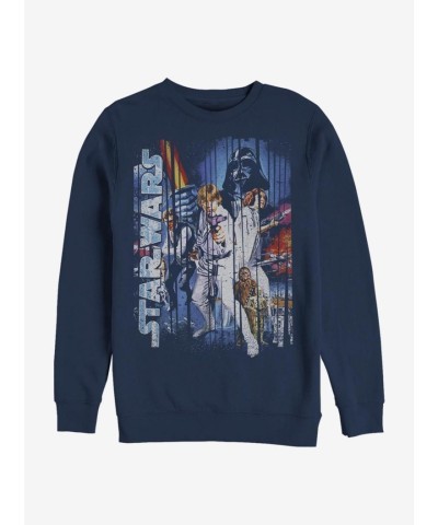 Star Wars Iconic Crewneck Sweatshirt - Navy Blue for Men