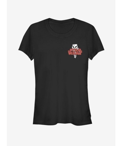 Mandalorian Logo Lightweight Cotton T-Shirt for Girls - Black