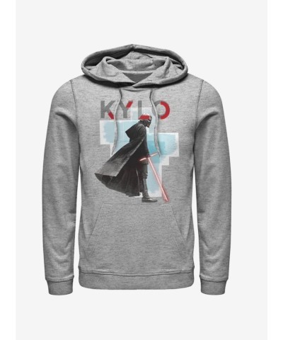 Star Wars Kylo Ren Red Mask Hoodie - Grey Men's Size
