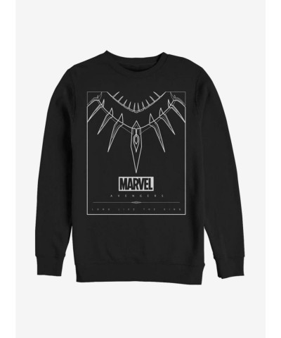 Marvel Black Panther Logo Hoodie - Men's Black Cotton Blend