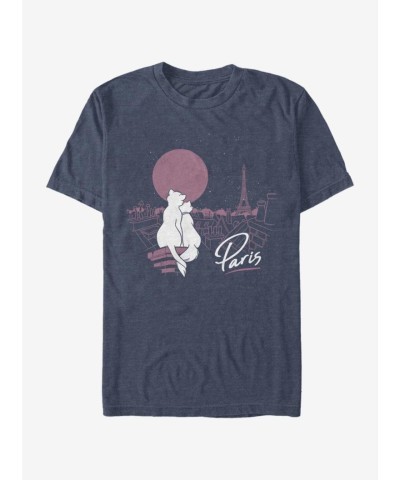 Disney Aristocats Paris-Themed Lightweight T-Shirt - Men's Blue