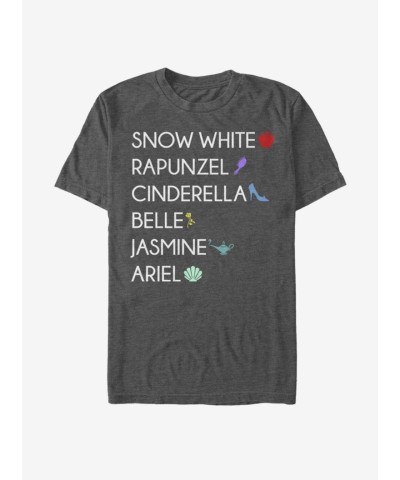Disney Classic Princess Collection T-Shirt - Unisex Grey