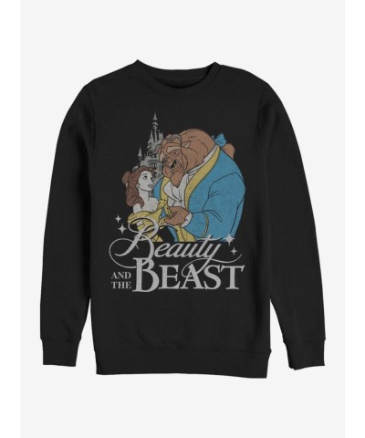 Disney Classic Beauty and the Beast Crewneck Sweatshirt - Black Men's