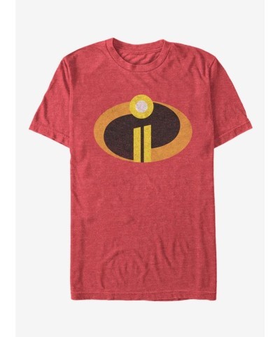 Disney Pixar The Incredibles Men's Vintage Logo T-Shirt - RED