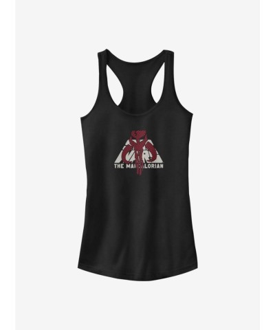 Mandalorian Mando Logo Comfortable Girls Tank Top - Junior Sizes Black