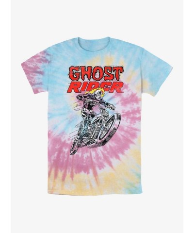 Marvel Ghost Rider Tie Dye Hot Head T-Shirt - Multi