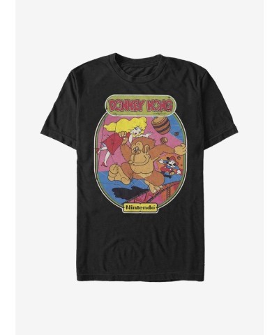 Nintendo Donkey Kong Men's Lightweight Cotton T-Shirt - Black