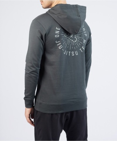 Jiu Jitsu Team Olive Gray Hoodie for Martial Arts Lovers