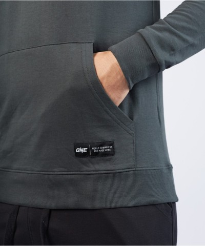 Jiu Jitsu Team Olive Gray Hoodie for Martial Arts Lovers