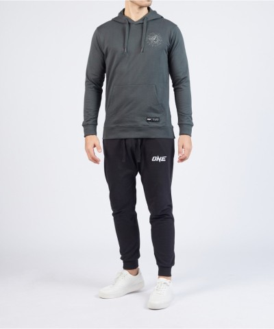 Jiu Jitsu Team Olive Gray Hoodie for Martial Arts Lovers