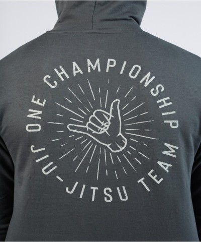 Jiu Jitsu Team Olive Gray Hoodie for Martial Arts Lovers