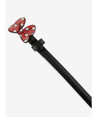 Disney Minnie Mouse Sparkly Dot Vegan Leather Belt for Women
