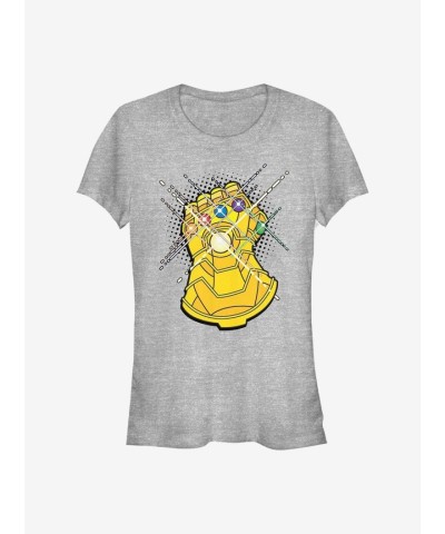 Marvel Girls Avengers Gold Gauntlet T-Shirt - Grey